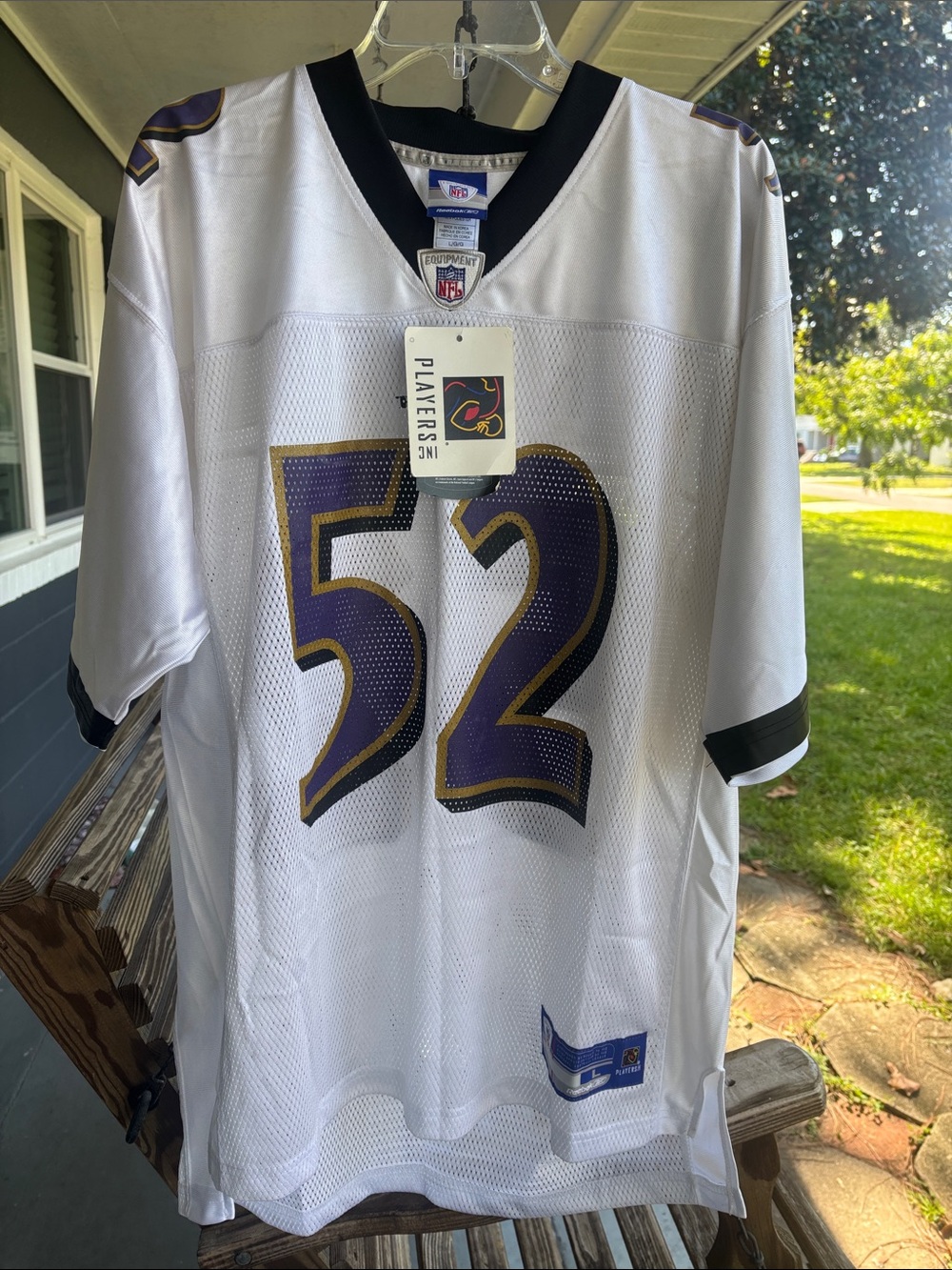 Reebok White Baltimore Ravens #52 Jersey  Large With Tags